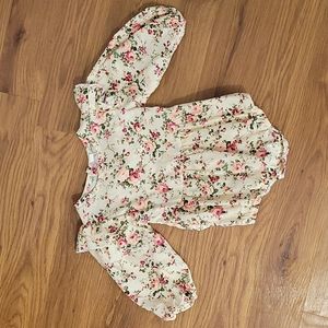 Baby Girl Long Sleeve Floral Romper 12M